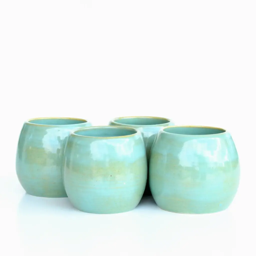 Set of 4 Pebble ‘Aqua’ Cups